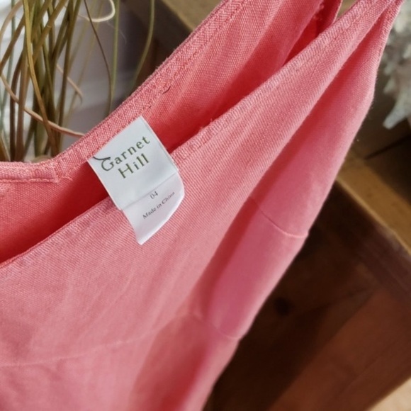 Garnet Hill | Side Zip Linen A-Line Dress - Picture 3 of 6